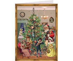 Adventskalender "Postkarte Unterm Weihnachtsbaum": Papier-Adventskalender