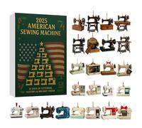 Adventskalender Weihnachten 2025 - Acryl Nähmaschine Deko | 24 Tage Bastel Advent Schmuck Design, Weihnachtliche Deko Für Haus Tür Büro Kamin Garten Wohnzimmer Hobbyraum Bastelfans