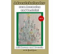 Adventskalender zum Ausmalen und Basteln mit Kerzen und Brezeln