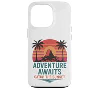 Adventure Awaits Catch the Sunset, design retrò da viaggio Custodia per iPhone 13 Pro