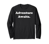 Adventure Awaits Exploration Journey Freedom Maglia a Manica