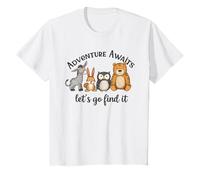 Adventure Awaits Let's Go Find It, Simpatico Design con Animali Maglietta