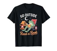 Adventure Awaits Reading Camping Lover Outdoor Fun Apparel Maglietta