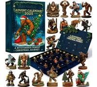 Adventure Calendar 2025 - 24-Day Christmas Countdown with Mini Festive Figurines, Holiday Advent Calendar for Tree, Mantel & Desk Décor, Fun Family Unboxing, Adult Collectible