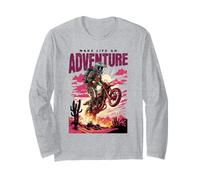 Adventure Dirt Bike Rider Mud Road Action Art Maglia a Manica