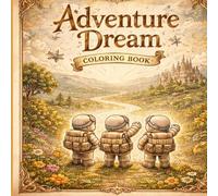 Adventure Dream Coloring Book: 70 Relaxing Fantasy Scenes with Cute Explorers | Easy & Beginner-Friendly | Single-Sided Pages