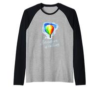 Adventure Is Calling Citazione di viaggio in mongolfiera Maglia con Maniche Raglan