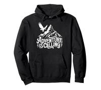 Adventure is Calling, Maglietta Eagle Mountain, All'aperto, Natura Felpa con Cappuccio