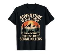 Adventure Is out There Divertente Camping Orso Vintage Natura Maglietta