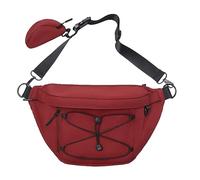 Adventure Sling Pack, zaino da trekking borsa a tracolla multiuso, borsa a tracolla unisex, design regolabile, borsa a tracolla per viaggi, escursionismo, shopping, uomini e donne, Rosso, 1