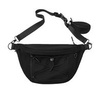 Adventure Sling Pack, zaino da trekking borsa a tracolla multiuso, borsa a tracolla unisex, design regolabile, borsa a tracolla per viaggi, escursionismo, shopping, uomini e donne, Nero, 1