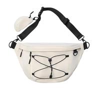 Adventure Sling Pack, zaino da trekking borsa a tracolla multiuso, borsa a tracolla unisex, design regolabile, borsa a tracolla per viaggi, escursionismo, shopping, uomini e donne, Bianco, 1