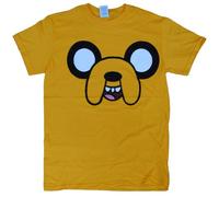 Adventure Time Jake Face Giallo Mostarda Maglietta