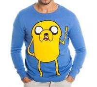 Adventure Time Jake Maglione In Maglia Blu Per Adulti Taglia Grande