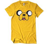 Adventure Time Licenza Ufficiale Jake The Dog Uomo Maglietta (Oro), X-Large