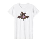 Adventure Time Lumpy Space Princess & Wolves Maglietta, Donna, Bianco, 3XL