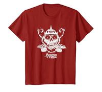 Adventure Time Skull Face Maglietta, Bambini, Mirtillo Rosso, 10 Anni