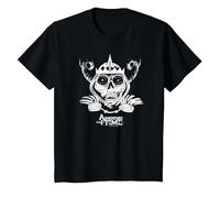 Adventure Time Skull Face Maglietta, Bambini, Nero, 4 Anni