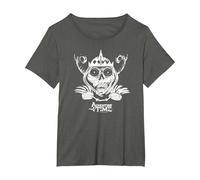 Adventure Time Skull Face Maglietta, Donna Plus-Size, Asfalto, 1X