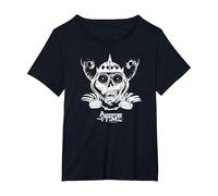 Adventure Time Skull Face Maglietta, Donna Plus-Size, Nero, 1X