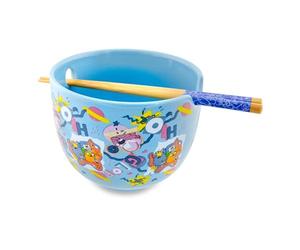 Adventure Time Toss Print - Set ciotola e bacchette per ramen, 590 ml