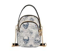 Adventures Of The Black and White Skull borse a tracolla alla moda per le donne da viaggio con multi tasche borsa a mano per la festa della mamma