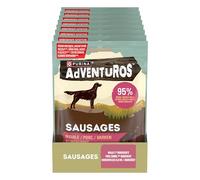 Adventuros High Meat 70g Sausages nº1 ingrediente Maiale, 8 Confezioni da 70g