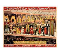 Advert Cultural Exhibition Freak Show Barnum Bailey Art Print Poster Wall Decor 12X16 Inch Pubblicità Culturale Esposizione Mostrare Manifesto Parete