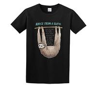 Advice from A Sloth Funny Lazy Novelty Men Simple Tshirt Black XL