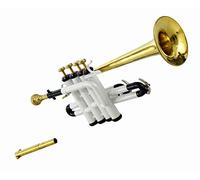 ADVIK Piccola tromba finitura bianca passo BB/A con custodia rigida e bocchino