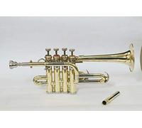 ADVIK Piccola tromba ottone + finitura nichel BB/A passo con custodia rigida e bocchino