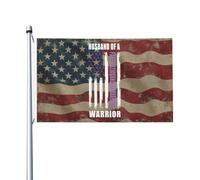 Advocacy Bandiera doppia faccia Husband Of A Wor Pancreatic Cancer Awareness Support Squad Flag Leggero Bandiera con occhielli in metallo 3x5 Ft per dormitori,Decorazioni per giardino