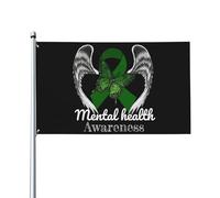 Advocacy Decorazione esterna Angel Wing Mental Health Awareness Colorato Bandiera resistente alle intemperie 3x5 Ft per Feste e celebrazioni,Decorazioni perpatio