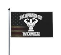 Advocacy Decorazione esterna I'm Afraid of Women Flag Vivace Bandiera in poliestere 3x5 Ft per Spazi interni,Feste e celebrazioni