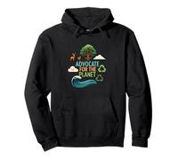 Advocate For The Planet Earth Nature Recycling Save Ocean Felpa con Cappuccio