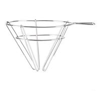 Advokingtap 1 gocciolatore portatile in metallo per caffè con design a coste a spirale e grande foro singolo per una birra liscia, manico ergonomico, argento per cucina domestica e campeggio