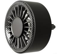 Advokingtap 1 ventola USB per auto, con diffusore per aromaterapia, luci RGB, flusso d'aria di raffreddamento a 360°, ventola silenziosa in ABS per guida e viaggi su strada (nero1)