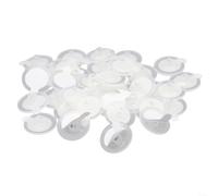 Advokingtap 100 ganci trasparenti da soffitto con occhiello per appendere decorazioni su superfici lisce come legno per piastrelle, vetro, metallo, PVC, 2 cm, trasparente