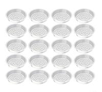 Advokingtap 20 piattini trasparenti per piante, vassoi rotondi per piante per interni ed esterni, compatibili con fori di drenaggio standard e altezze dei vasi (15 cm)
