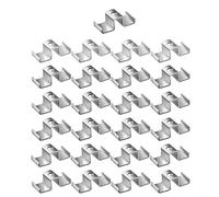 Advokingtap 25/50 clip per sella in acciaio zincato per fissare la grata della barra, chiusure resistenti alla ruggine, compatibili con bulloni di diverse dimensioni per strutture esterne (25 pezzi)