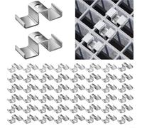 Advokingtap 25/50 clip per sella in acciaio zincato per fissare la griglia della barra, chiusure resistenti alla ruggine, compatibili con bulloni di diverse dimensioni per strutture esterne (50 pezzi)