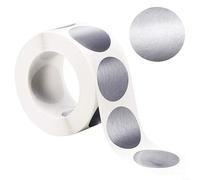 Advokingtap 300 adesivi da grattare etichette rotonde argentate da 2,5 cm carte personalizzate fai da te giochi in aula ricompense interattive per matrimoni, baby shower, biglietti per feste sorprese