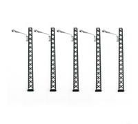 Advokingtap 5/15/25pcs PCS Modello Ferroviario Treno Lampade Lampione stradale illuminato a testa singola, adatto per H0 Gauge (5pcs)