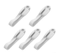 Advokingtap 5 ganci in silicone per ghirlande con retro autoadesivo per camino, caminetto, scale, ghirlande natalizie, ganci per appendere la calza della Befana, organizer per filo da cucina (bianco)