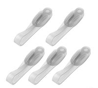 Advokingtap 5 ganci in silicone per ghirlande con retro autoadesivo per camino, camino, scale, ghirlande natalizie, ganci per appendere la calza della Befana, organizer per filo da cucina (trasparente