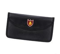 Advokingtap Borsa a prova di fuoco, 7,78 x 3,93 pollici rivestita in silicone resistente al fuoco e resistente all'acqua per gioielli, chiusura a cerniera per massima protezione