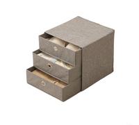 Advokingtap Cassettiera impilabile a 3 ripiani in tessuto con cassetti lisci - organizer multiuso per abbigliamento, giocattoli, asciugamani (grigio)