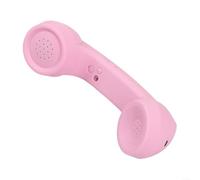 Advokingtap Cornetta telefonica senza fili compatibile con Bluetooth, design anti-radiazioni e microfono esterno, per telefoni cellulari e computer, stile vintage per ufficio (rosa)