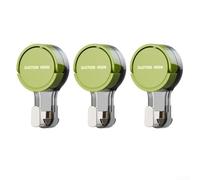 Advokingtap Ganci a ventosa resistenti senza trapano, per bagno e cucina, resistenti, per piastrelle e specchi, riutilizzabili, impermeabili, confezione da 3 pezzi, bianco, verde, giallo (verde