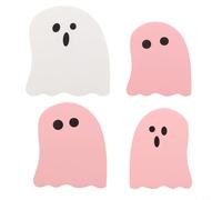 Advokingtap Ornamenti in legno Decorazioni da tavolo Rosa Bianco Halloween Segni Home Decor